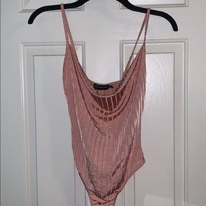 PrettyLittleThing Cowl Neck Bodysuit